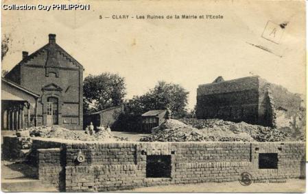 Clary ruines mairie